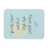 Ik hou van je naar de maan en terug magneet (Horizontaal)