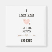 Ik hou van je naar de maan en terug magneet (Voorkant)