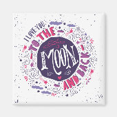 Ik hou van je naar de maan en terug magneet (Voorkant)