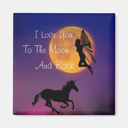 Ik hou van je naar de maan en terug magneet (Voorkant)