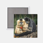 Ik hou van je naar de maan en terug magneet (Voorkant / Achterkant)
