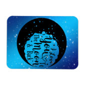 Ik hou van je naar de maan en terug magneet (Horizontaal)