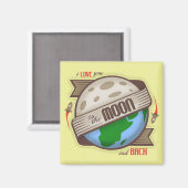 Ik hou van je naar de maan en terug - magneet (Voorkant / Achterkant)