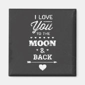 Ik hou van je naar de maan en terug magneet (Voorkant)