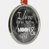 Ik hou van je naar de maan en terug metalen ornament (Rechts)
