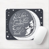 Ik hou van je naar de maan en terug muismat (Met muis)