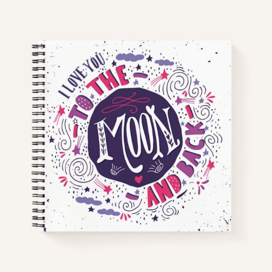 Ik hou van je naar de maan en terug notitieboek (Voorkant)