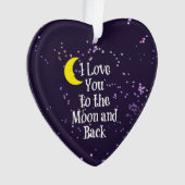 Ik hou van je naar de maan en terug ornament (voorkant)
