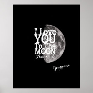 Ik hou van je naar de maan en terug poster