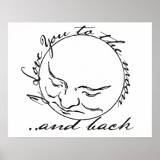 Ik hou van je naar de maan en terug poster (Voorkant)