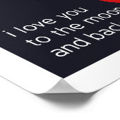 ik hou van je naar de maan en terug - poster (Hoek)