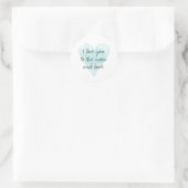 Ik hou van je naar de maan en terug romantisch ronde sticker (Tas)