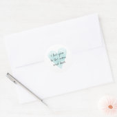 Ik hou van je naar de maan en terug romantisch ronde sticker (Envelop)