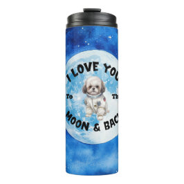 Ik hou van je naar de maan en terug Shih Tzu Thermosbeker