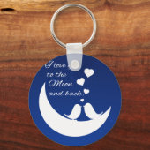 Ik hou van je naar de maan en terug sleutelhanger (Voorkant)