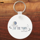 Ik hou van je naar de maan en terug sleutelhanger (Voorkant)