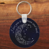 Ik hou van je naar de maan en terug sleutelhanger (Voorkant)