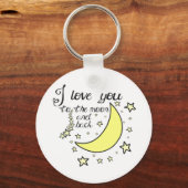 Ik hou van je naar de maan en terug sleutelhanger (Voorkant)