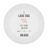 Ik hou van je naar de maan en terug snijplank (Voorkant)
