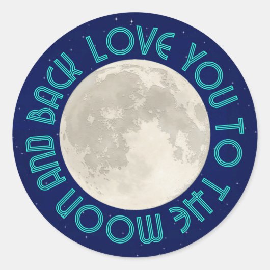 Ik hou van je naar de maan en terug Stickers (Voorkant)