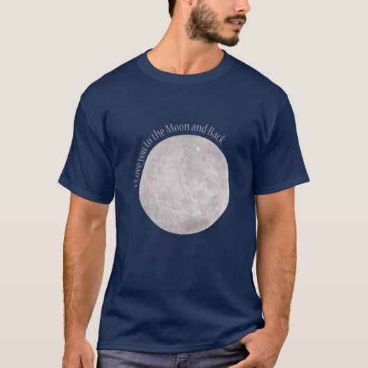Ik hou van je naar de maan en terug t-shirt (Voorkant)