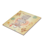 Ik hou van je naar de maan en terug tegeltje (Zijkant)