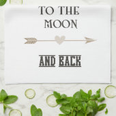 Ik hou van je naar de maan en terug theedoek (Gevouwen)