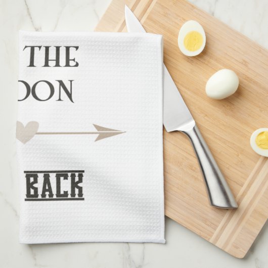 Ik hou van je naar de maan en terug theedoek (Quarter Fold)