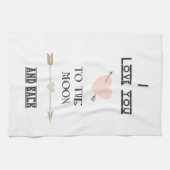 Ik hou van je naar de maan en terug theedoek (Horizontaal)