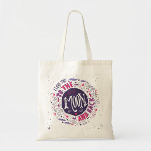 Ik hou van je naar de maan en terug tote bag