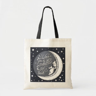 Ik hou van je naar de maan en terug tote bag