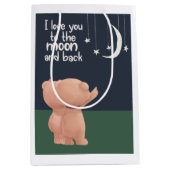 Ik hou van je naar de maan en terug twee schattige medium cadeauzakje (Voorkant)