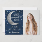 Ik hou van je naar de maan en terug Vaderdag Feestdagenkaart (Voorkant)