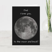 Ik hou van je naar de maan en terug! Vaderdag Kaart (Voorkant)