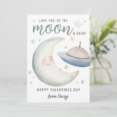 Ik hou van je naar de maan en terug | Valentijnsda Kaart (Staand voorkant)