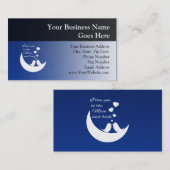 Ik hou van je naar de maan en terug visitekaartje (Voorkant / Achterkant)