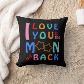 Ik hou van je naar de maan en terug - Zwart Kussen (Deken)