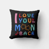 Ik hou van je naar de maan en terug - Zwart Kussen (Voorkant)