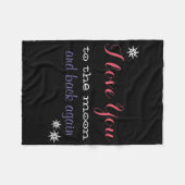 Ik hou van je naar de maan en weer terug fleece deken (Voorkant (Horizontaal))