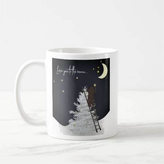 Ik hou van je naar de maan en weer terug koffiemok (Links)