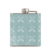 Ik hou van je naar de maan gekruiste pijl heupfles (Achterkant)