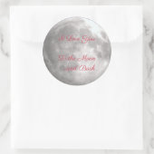 Ik hou van je naar de maan ronde Stickers (Tas)