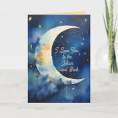 Ik hou van je naar de maan verjaardag of elke gele kaart (Voorkant)