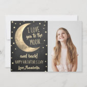 Ik hou van je naar de Moon & Back Valentijnsdag Feestdagenkaart (Voorkant)