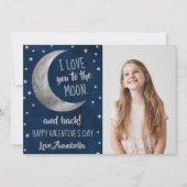 Ik hou van je naar de Moon & Back Valentijnsdag Feestdagenkaart (Voorkant)