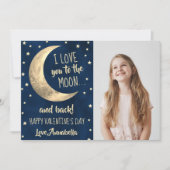 Ik hou van je naar de Moon & Back Valentijnsdag Feestdagenkaart (Voorkant)
