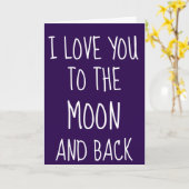 IK HOU VAN JE NAAR DE MOON EN TERUG WENSKAARTEN KAART (Gele Bloem)