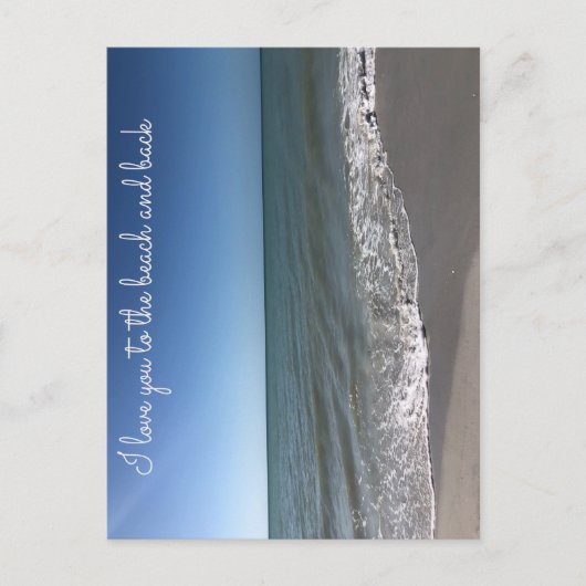 IK HOU VAN JE NAAR HET BACK-briefkaart Briefkaart (Voorkant)