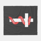 Ik hou van je naar het kruis en terug fleece deken (Voorkant (Horizontaal))