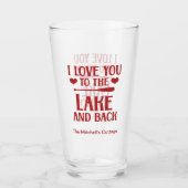Ik hou van je naar het meer en de rug - Valentijns Glas (Voorkant)
